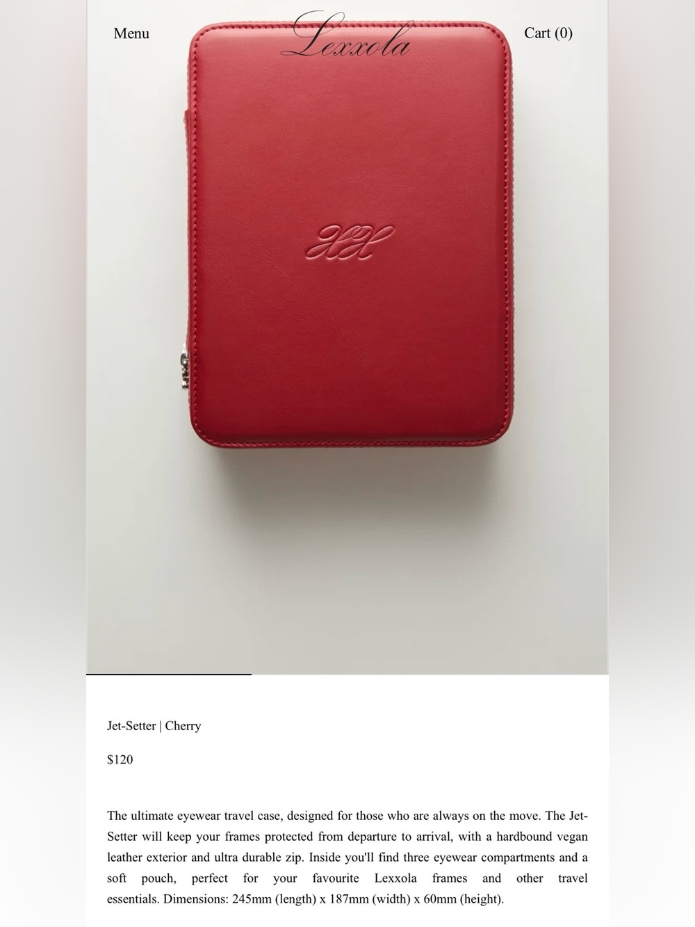 Lexxola - Jet-Setter: Cherry Red Travel Case - Picture 2 of 5